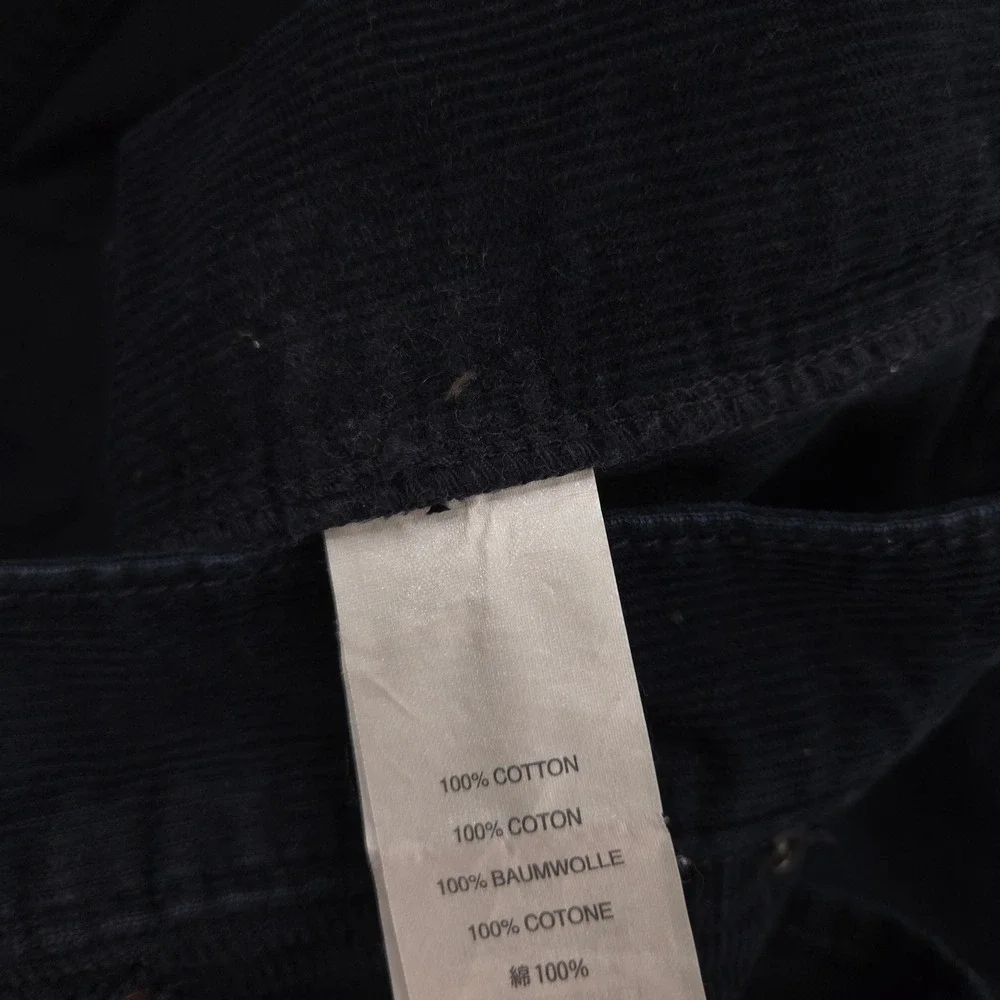 J Crew Corduroy Pants Mens 30X32 Deep Navy Blue 484 Slim Straight Preppy Casual‎